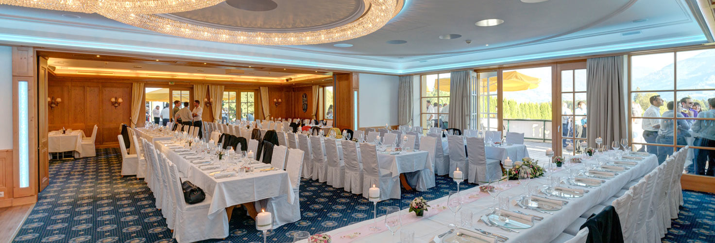 Hochzeitslocation Saal Theres mit Gästen