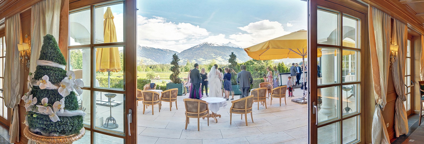 Hochzeitslocation Agape Hotelterrasse